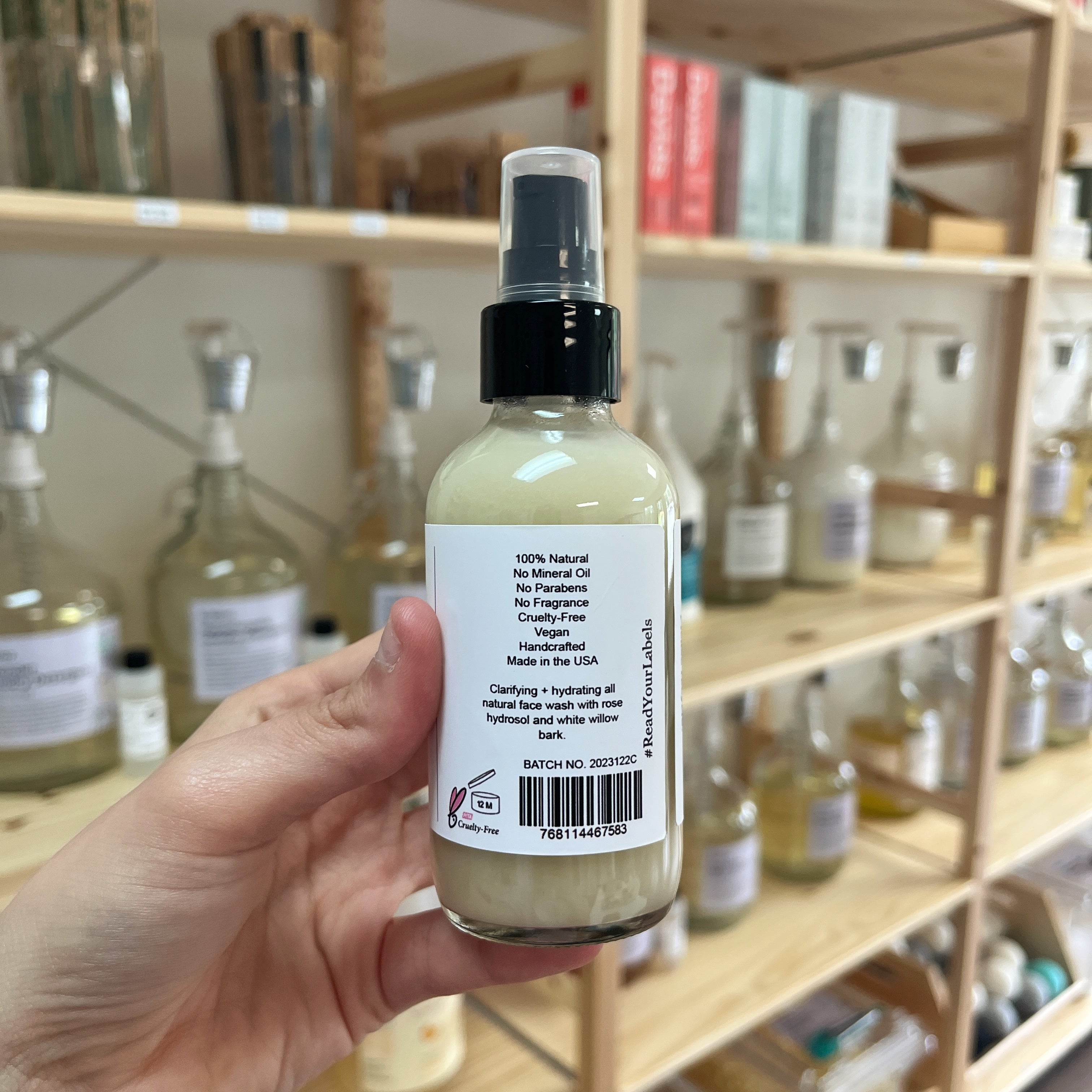 Rose & White Willow Bark Face Wash | Hyssop Beauty Apothecary